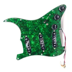 FOR FENDER STRAT GUITAR PREWIRED LOADED PICKGUARD WITH SSS ALNICO 5 PICKUPS