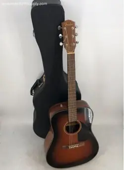 FENDER BROWN 6 STRING ACOUSTIC GUITAR WITH CASE