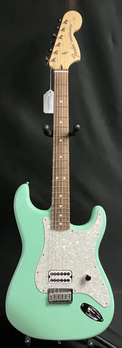 FENDER TOM DELONGE STRATOCASTER ELECTRIC GUITAR SURF GREEN FINISH W/ GIG BAG
