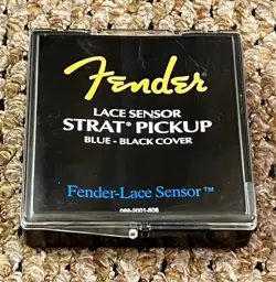 FENDER LACE SENSOR STRAT PICKUP - BLUE WITH BLACK COVER