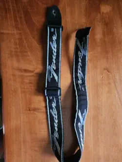 1990S VINTAGE FENDER  MONOGRAMMED EMBROIDERED GUITAR STRAP LOGO STRAP