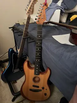 FENDER AMERICAN ACOUSTASONIC STRATOCASTER RIGHT-HANDED ELECTRIC GUITAR - NATURAL