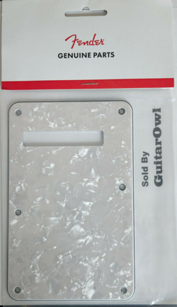 FENDER GUITAR MODERN SLOT BACKPLATE BRIGHT WHITE PEARL MOTO STRAT 0991323000