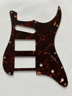 GUITAR PICKGUARD FOR FENDER STANDARD STRAT HHS STRATOCASTER 4 PLY BROWN TORTOISE