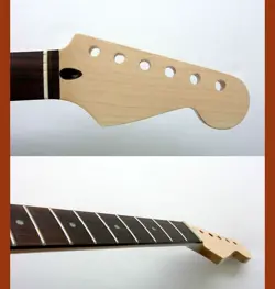 STRATOCASTER GUITAR NECK/MOP DOTS/43MM 1 11 16THS-FITS WARMOTH, FENDER STRAT