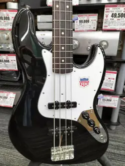 FENDER JB62-US JAZZ BASS T SERIAL BLACK W/GIG BAG ELECTRIC BASS GUITAR USED