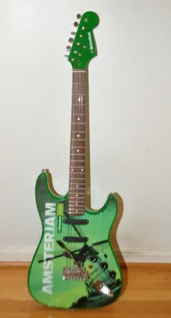 RARE 2001 HEINEKEN AMSTERJAM BEER PROMOTIONAL FENDER STRAT ELECTRIC GUITAR