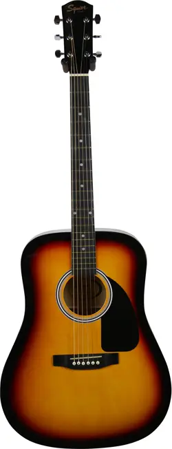 FENDER SQUIER DREADNOUGHT ACOUSTIC GUITAR - SUNBURST