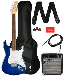 FENDER SQUIER SONIC STRATOCASTER PACK - SAPPHIRE BLUE TRANSPARENT