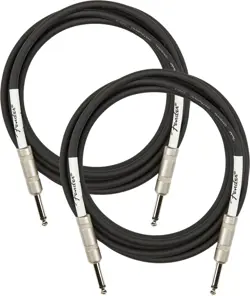 FENDER 10-FOOT ORIGINAL INSTRUMENT CABLE, STRAIGHT-STRAIGHT, BLACK - 2 PACK