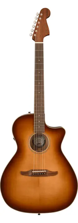 FENDER NEWPORTER CLASSIC ACOUSTIC-ELECTRIC GUITAR - AGED COGNAC BURST