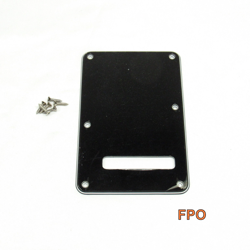 2023 FENDER PLAYER STRATOCASTER TREMOLO COVER BACK PLATE 3 PLY BLACK W/SCREWS