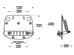 TREMOLO TAILPIECE BRIDGE