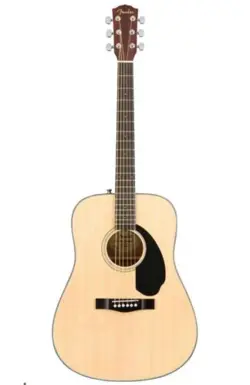FENDER CD-60 DREADNOUGHT V3 ACOUSTIC GUITAR NATURAL WITH CASE