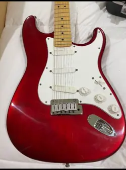 1995 FENDER STRATOCASTER PLUS W MAPLE FRETBOARD ~ CRIMSON RED BURST