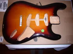 GENUINE FENDER ALDER SUNBURST STRATOCASTER BODY MIM