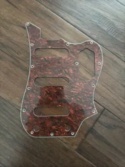FENDER SQUIER VINTAGE MODIFIED BASS VI GUITAR PICKGUARD 4-PLY RED TORTOISE