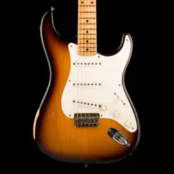 PRE OWNED FENDER CUSTOM SHOP MASTERBUILT '50S STRATOCASTER 2-TONE SUNBURST WITH
