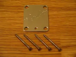 FENDER 1989 USA CHROME LOGO AMERICAN STRATOCASTER TELECASTER THICK NECK PLATE