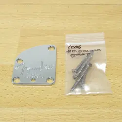 2006 FENDER AMERICAN DELUXE STRATOCASTER NECK PLATE CHROME OFFSET NECK PLATE