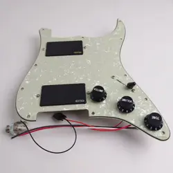 PREWIRED LOADED PICKGUARD SET HH HUMBUCKER PICKUPS FOR FENDER STRAT GUITAR