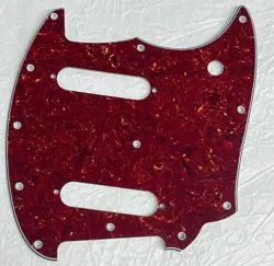 NEW GREAT-FOR FENDER OFFSET SERIES MUSTANG GUITAR PICKGUARD SCRATCH PLATE RED