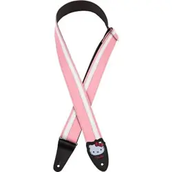 FENDER HELLO KITTY LEATHER GUITAR STRAP - PINK