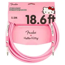 FENDER HELLO KITTY 18.6' INSTRUMENT CABLE - PINK