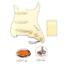 GENUINE SSS LOADED PICKGUARD ALNICO V PICKUP BACK PLATE SET FOR FENDER STRAT ST