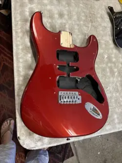 2017 FENDER SQUIER AFFINITY STRATOCASTER BODY  BRIDGE LUTHIER CANDY APPLE RED