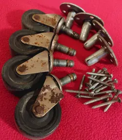 VINTAGE FENDER AMP CASTERS (WHEELS) - REAL VINTAGE PARTS, NOT REISSUE!