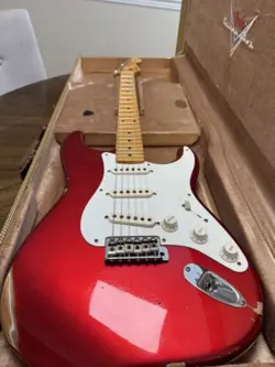 FENDER CUSTOM SHOP 1958 STRATOCASTER RELIC - FADED AGED CANDY APPLE RED