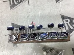 PRE 1973 FENDER F LOGO TUNERS TUNING KEYS PEGS HEADS IN LINE CHROME