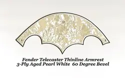 TELECASTER TELE THINLINE 4-PLY AGED PEARL WHITE ARMREST MADE FOR FENDER PROJECT