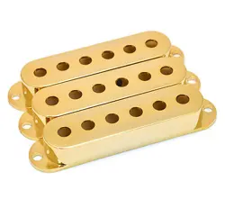 (3) GOLD PICKUP COVERS FOR FENDER STRATOCASTER/STRAT® PC-0406-002