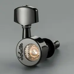 NEW SCHALLER DA VINCI TUNERS 6 IN LINE 18:1 FENDER STRAT TELE BLACK TK-0961-003