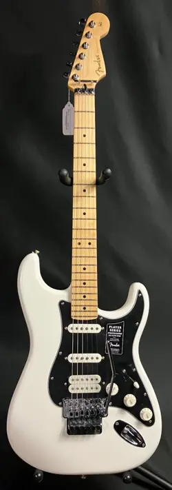 FENDER PLAYER STRATOCASTER FLOYD ROSE HSS ELECTRIC GUITAR POLAR WHITE FINISH