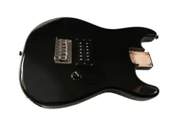 MINI STARCASTER BY FENDER STRAT STYLE BLACK ELECTRIC GUITAR BODY LOADED ST2