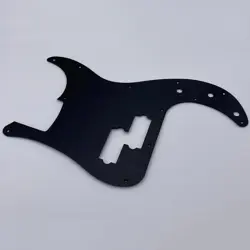 BASS PICKGUARD BRUSHED ANODIZED ALUMINUM 13 HOLE FOR FENDER 4 STRINGS PB BASS