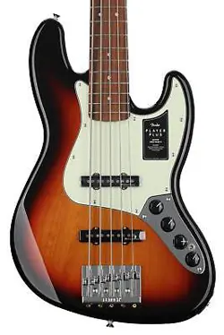 FENDER PLAYER PLUS ACTIVE JAZZ BASS V - 3-TONE SUNBURST WITH PAU FERRO