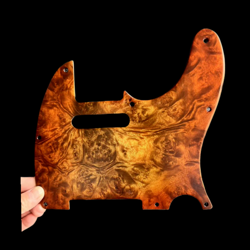 BIRD'S EYE TELECASTER PICKGUARD FOR FENDER USA STANDARD TELE GUITAR 3 PLY 8HOLE