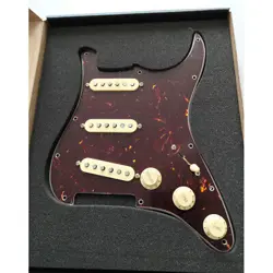 FENDER® PRE-WIRED STRAT® PICKGUARD, VINTAGE NOISELESS SSS TORTOISE 11H