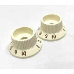2 FENDER® STRATOCASTER S-1 SWITCH KNOBS PARCHMENT 005-9267-049