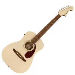 FENDER MALIBU PLAYER OWT WN OLYMPIC WHITE ACOUSTIC GUITAR - NEW CONDITION