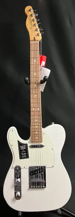 FENDER PLAYER TELECASTER LEFT-HANDED ELECTRIC GUITAR POLAR WHITE FINISH