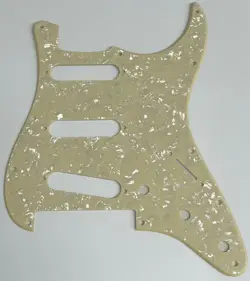 FOR FIT FENDER STRAT FLOYD ROSE TREMOLO SSS GUITAR PICKGUARD 1 PLY CREAM PEARL