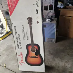 FENDER FA-125 DREADNOUGHT ACOUSTIC GUITAR PACK SUNBURST GOOD