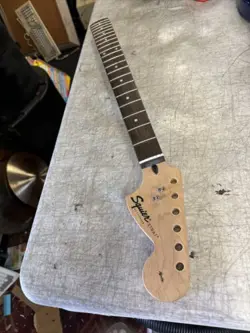 2002 FENDER ANNIVERSARY STRATOCASTER STRAT SQUIER 70S HEADSTOCK GUITAR NECK NICE