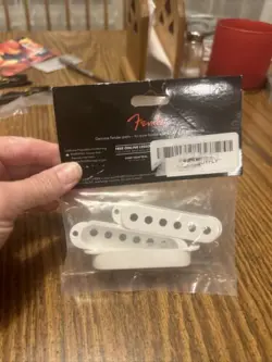 FENDER ELECTRIC GUITAR PICK UP COVERS WHITE NEW