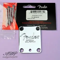 PLATE NECK GENUINE FENDER CORONA CALIFORNIA NECK PLATE TILT CHROME
